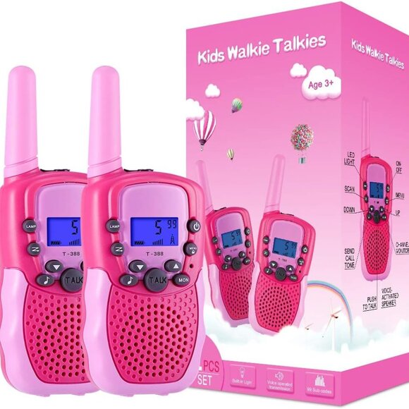 Walkie Talkies for Kids 22 Channels 2 Way Radio Toy with Backlit LCD Flashlight, - Picture 1 of 6